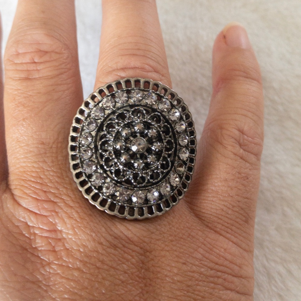 Gray Silver Ring